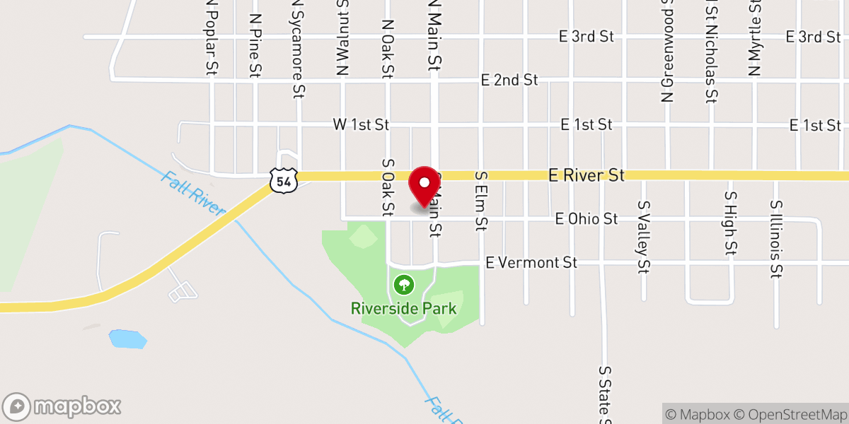 Map showing location of Eureka Church of Christ