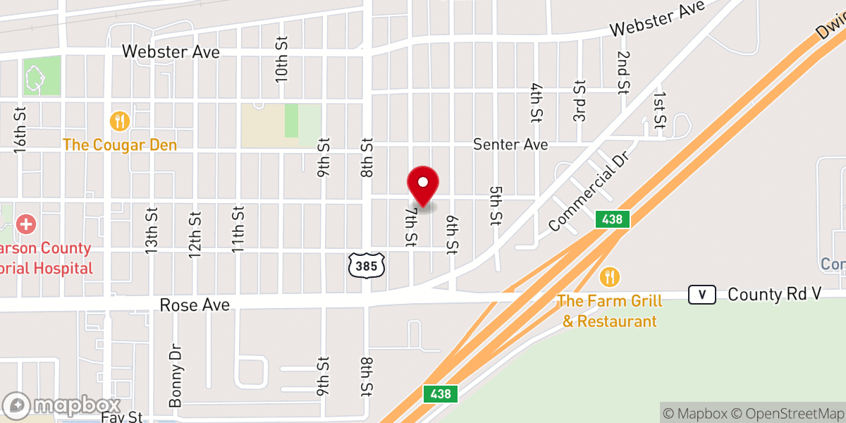 Map showing location of Evangelical Free Church of Burlington