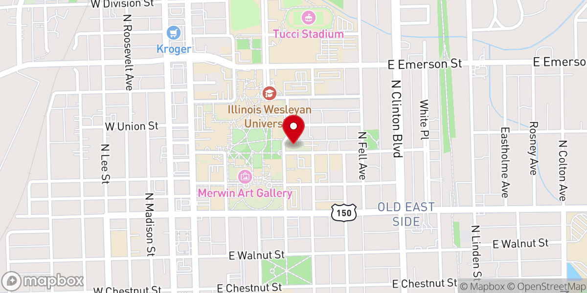 Map showing location of Evelyn Chapel