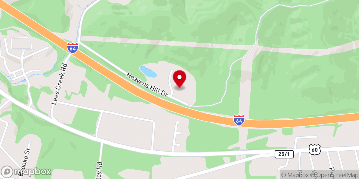 Map showing location of Evergreen Hills Baptist Church