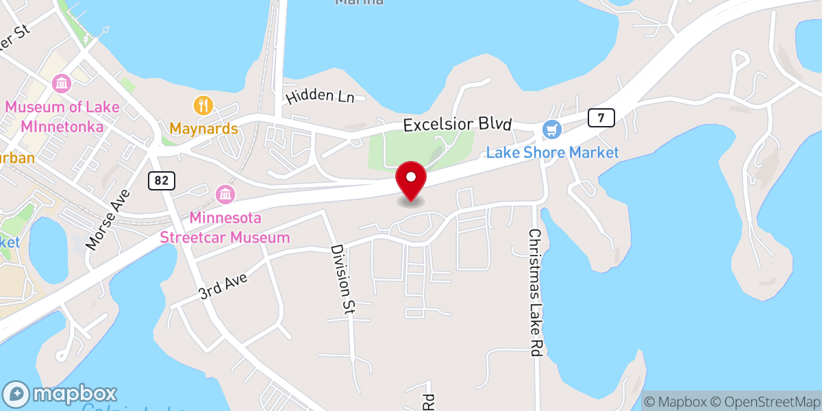 Map showing location of Excelsior United Methodist Church
