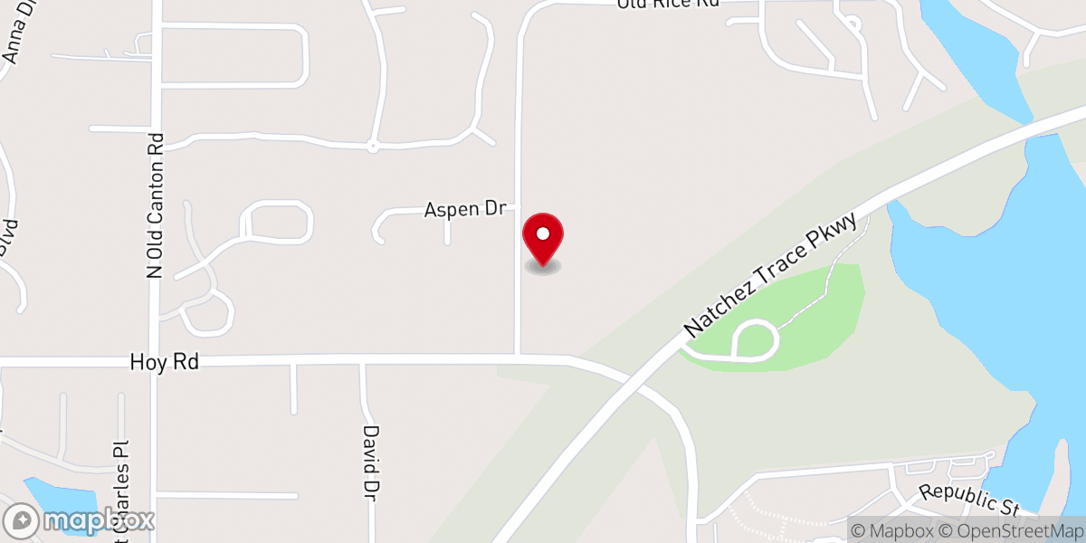 Map showing location of Old Rice Road Baptist Church
