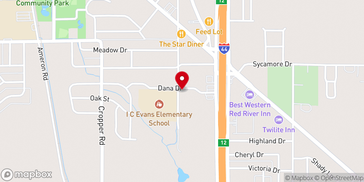 Map showing location of St John the Divine Anglican Church
