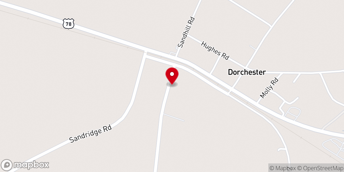 Map showing location of Salem United Methodist Church