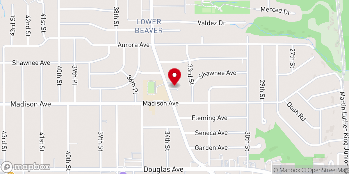 Map showing location of Debra Heights Wesleyan Church