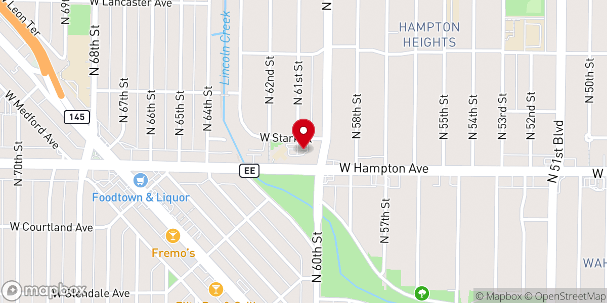 Map showing location of Mt Lebanon Lutheran Church