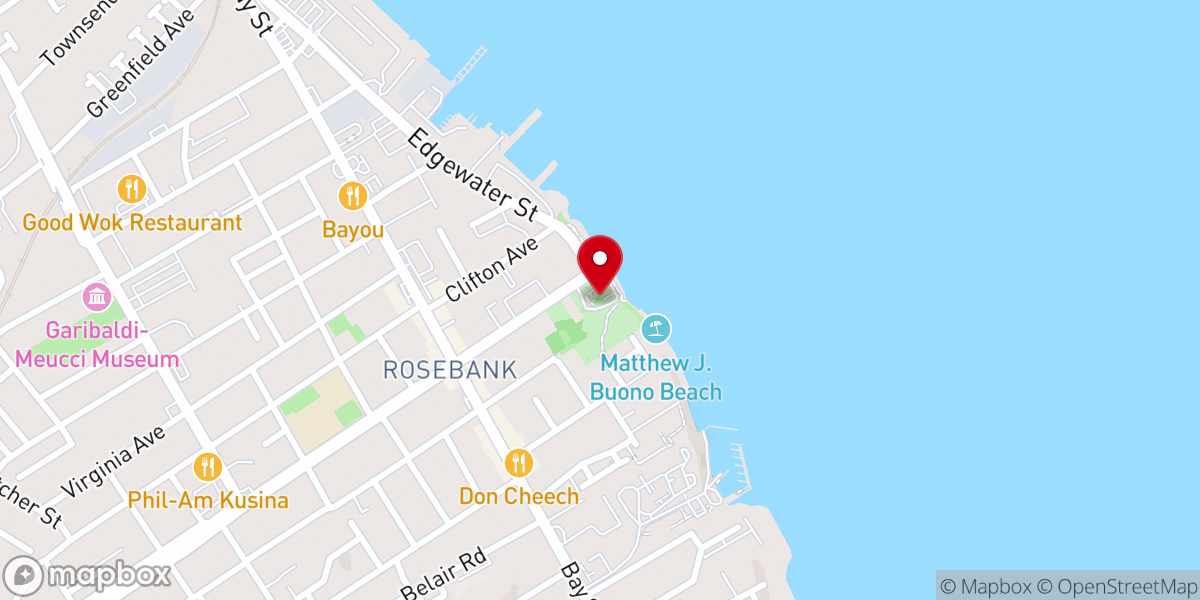 Map showing location of Alice Austen House