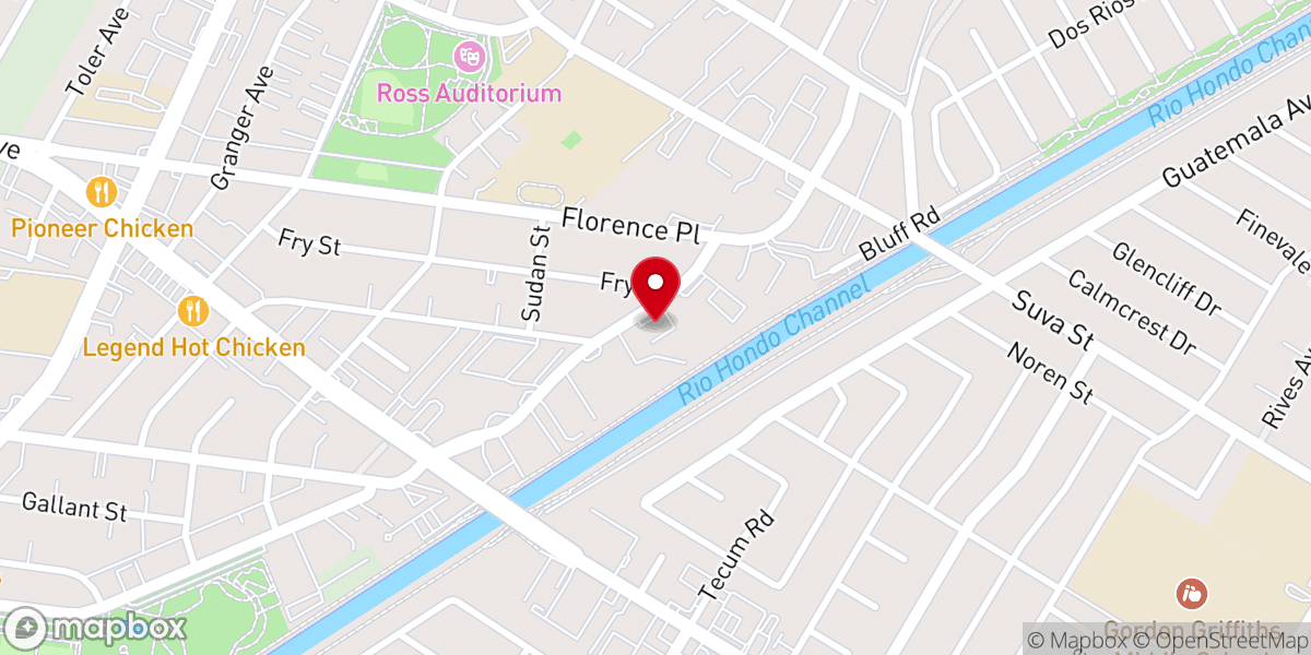 Map showing location of Praise Chapel Bell Gardens