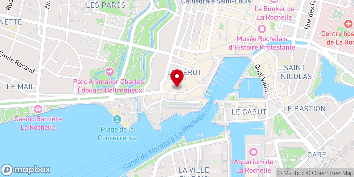 Map showing location of Evêché de La Rochelle