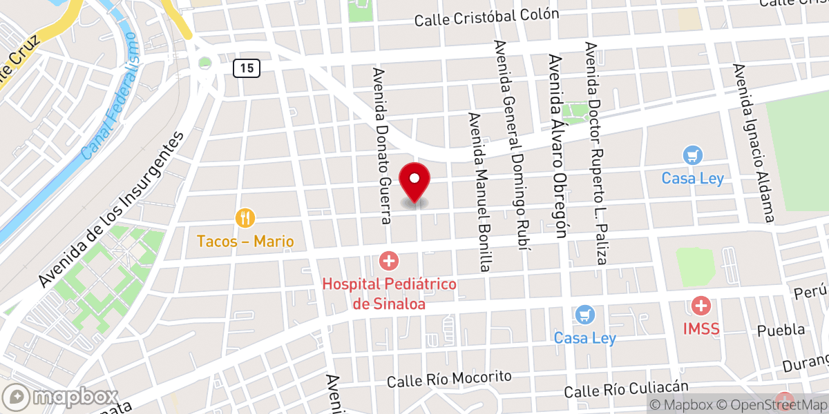 Map showing location of Parroquia de Nuestra Señora de Fátima
