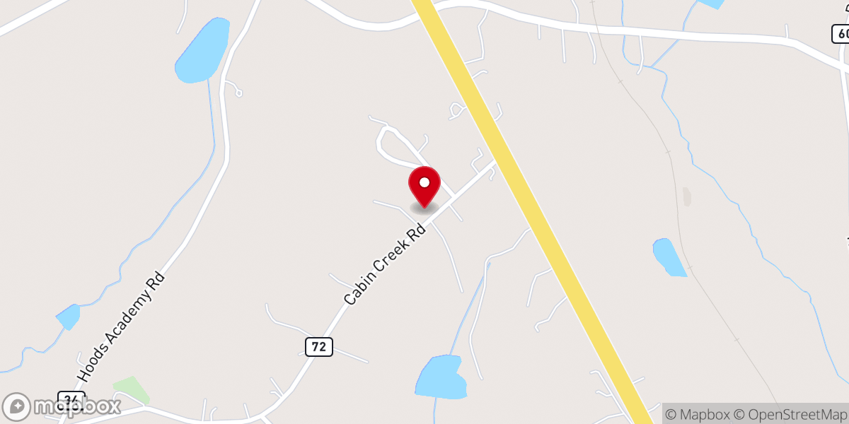 Map showing location of Full Gospel Tabernacle