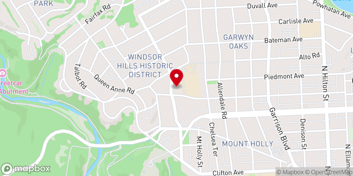 Map showing location of Shiloh African Methodist Episcopal Church