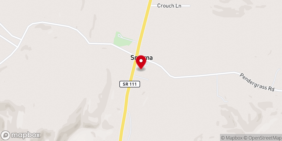 Map showing location of Byrdstown Church