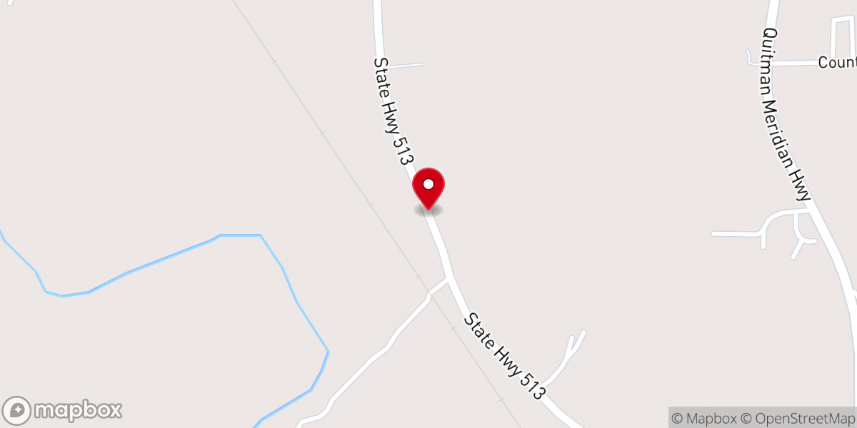 Map showing location of Little Zion United Methodist Church
