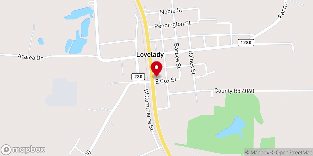 Map showing location of United States Postal Service