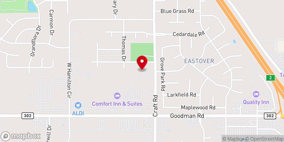 Map showing location of New Life Community Church