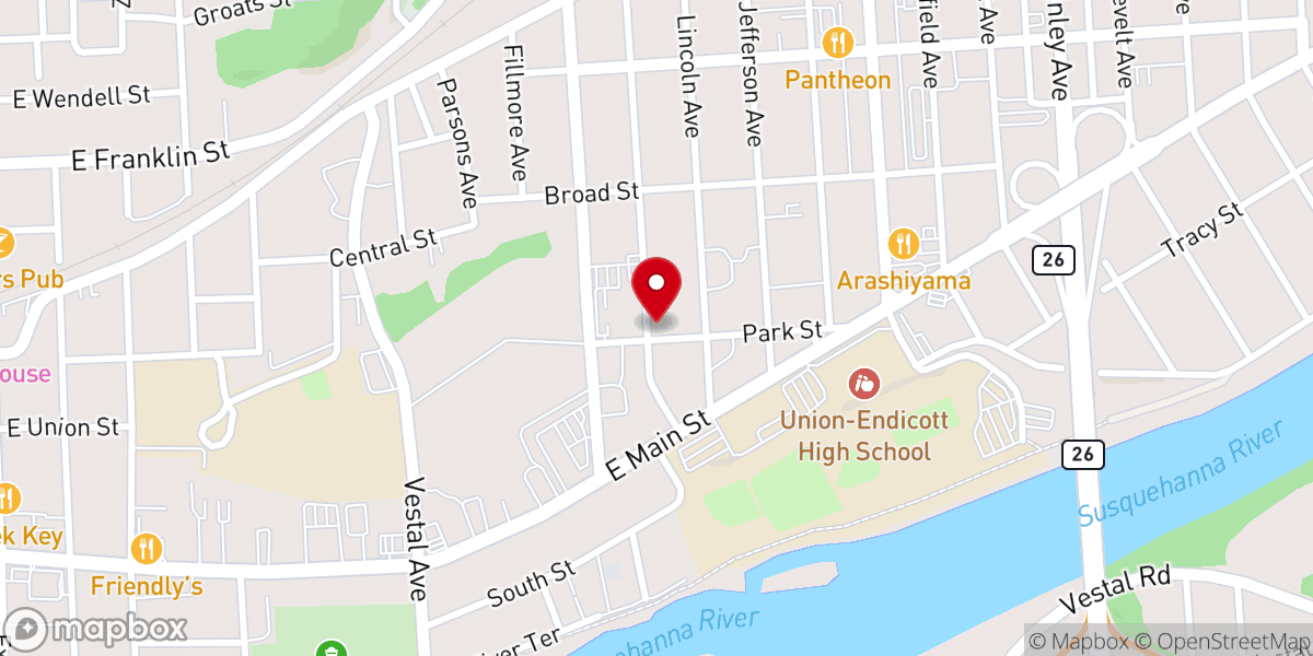 Map showing location of Knapp Roger W