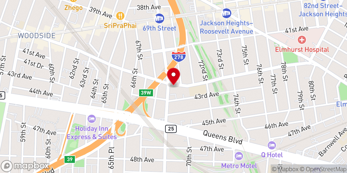 Map showing location of Fellowship Queens Christian
