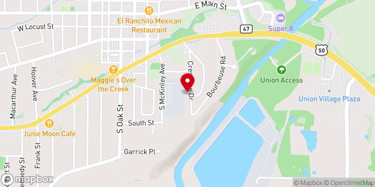 Map showing location of Western Catholic Union