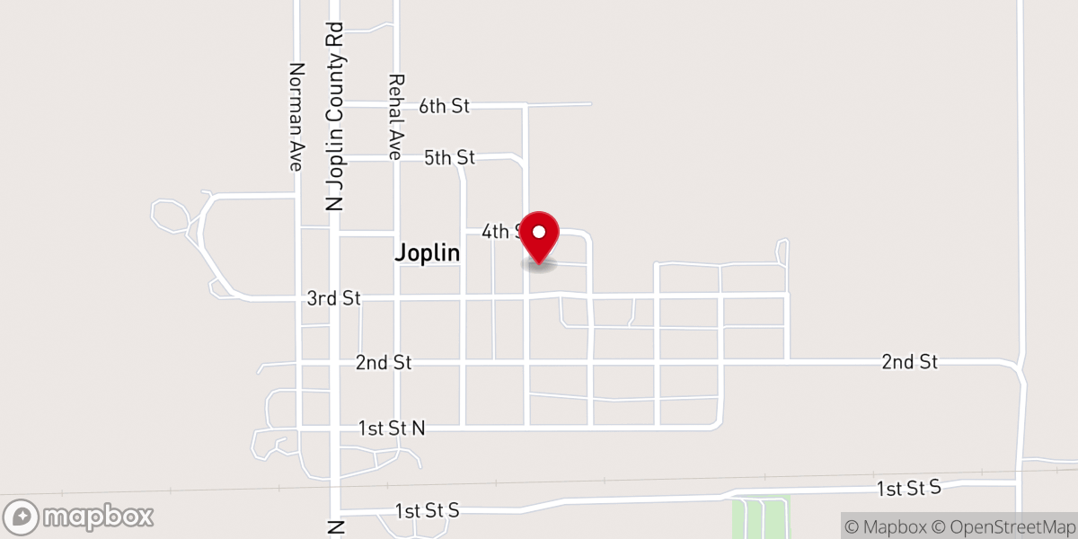 Map showing location of Bethel Lutheran Church