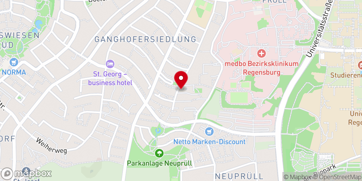 Map showing location of Christliche Gemeinde Regensburg