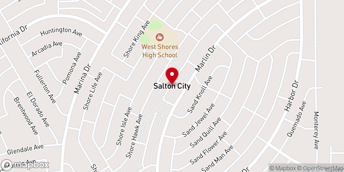 Map showing location of Salton City