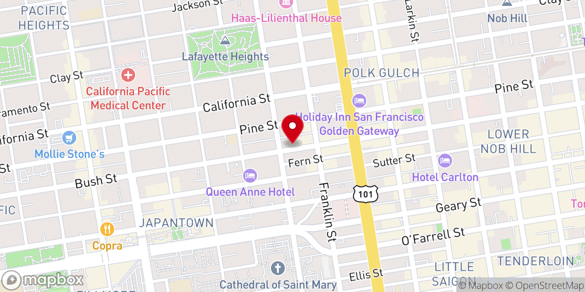 Map showing location of Trinity Episcopal Church