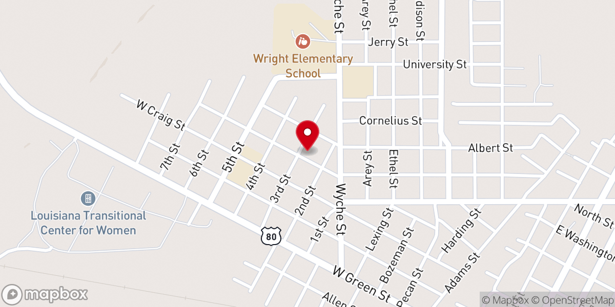 Map showing location of Mount Calvary Missionary Baptist Church