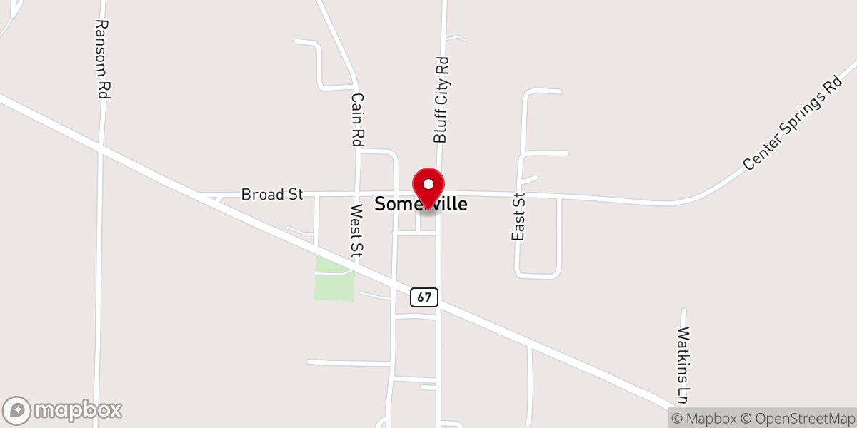 Map showing location of Old Morgan County Court House