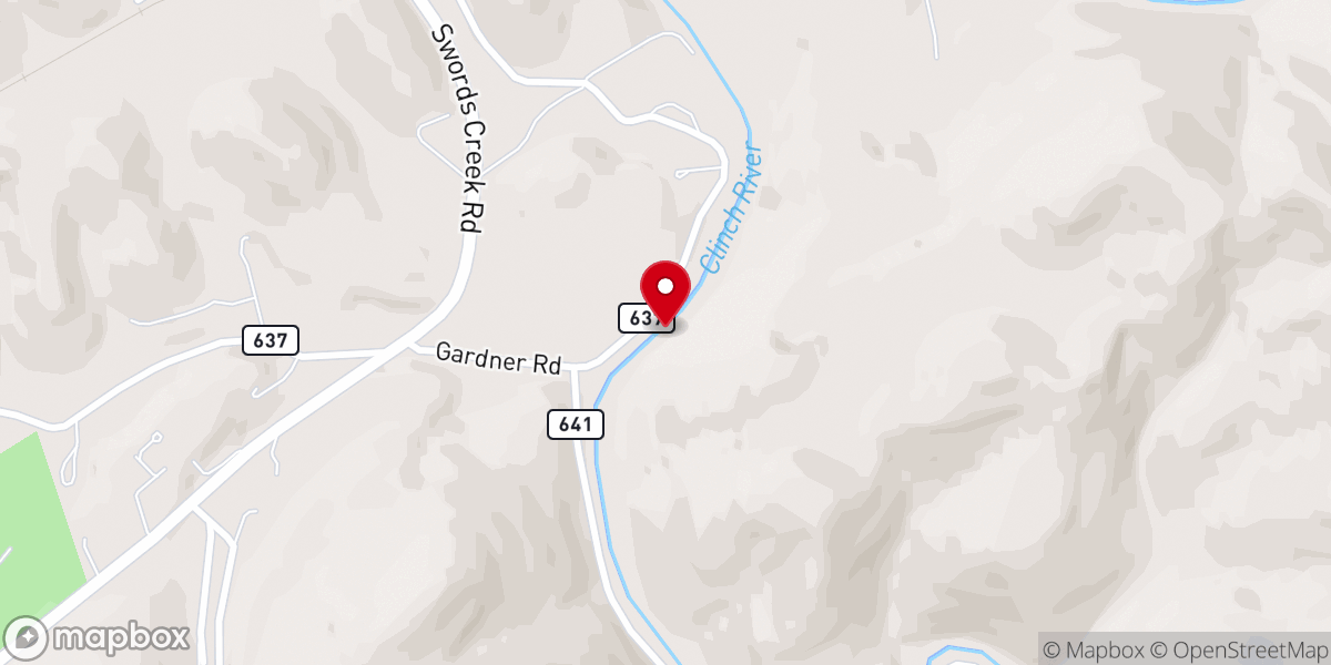 Map showing location of Gardner Church