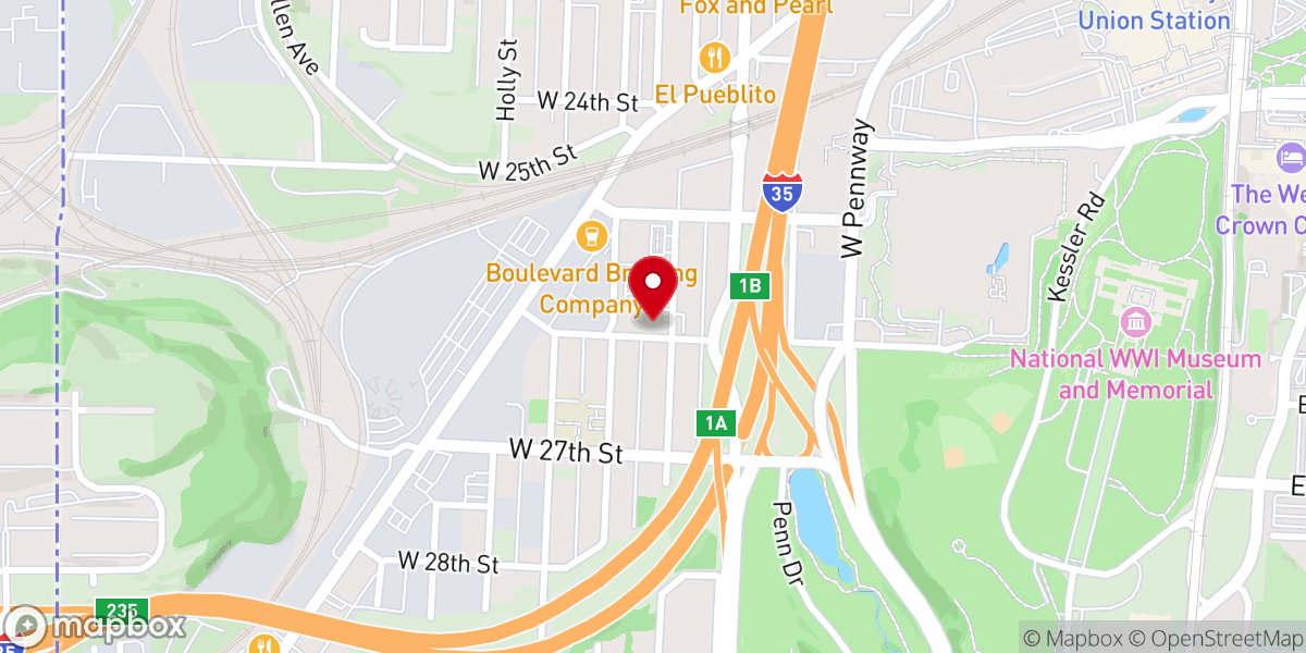 Map showing location of Sacred Heart-Guadalupe Parish