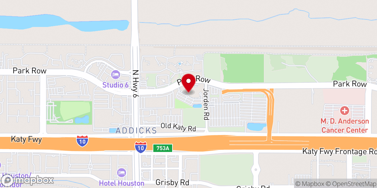 Map showing location of Korean Central Presbyterian Church of Houston