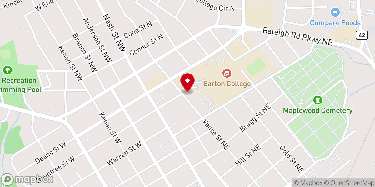 Map showing location of Our Redeemer Lutheran Church
