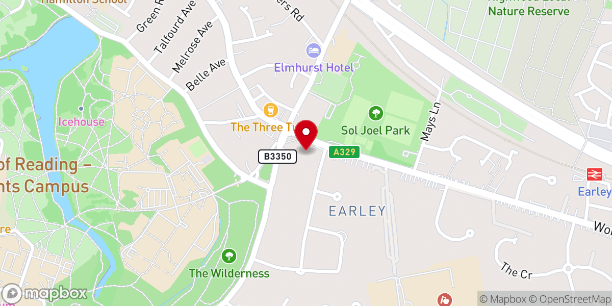 Map showing location of Our Lady of Peace and Blessed Dominic Barberi