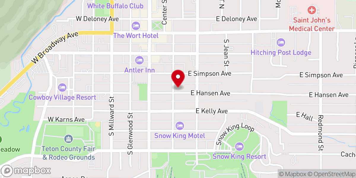 Map showing location of Jackson Hole Shrine Club