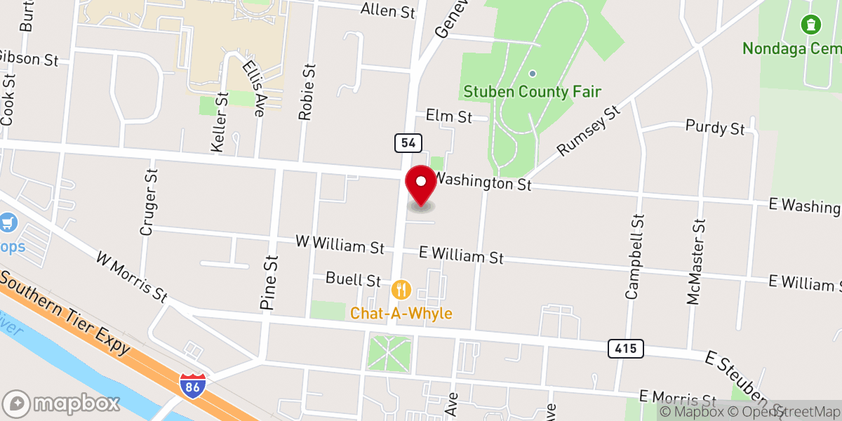 Map showing location of St Thomas Episcopal Church