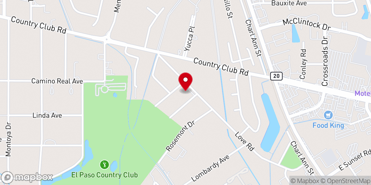 Map showing location of St. Mark's United Methodist Church