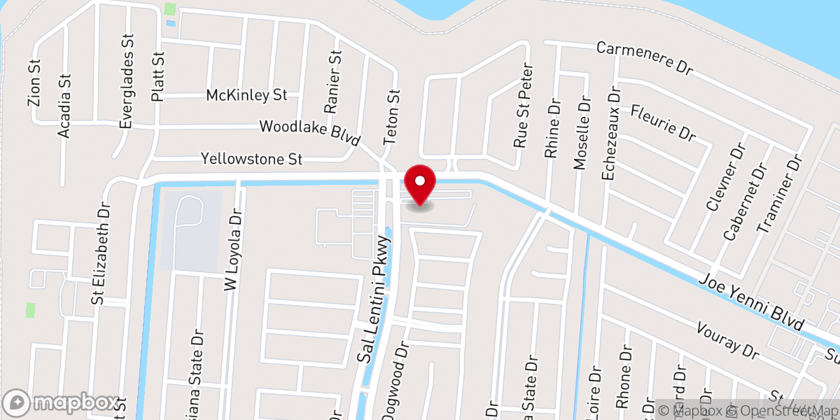 Map showing location of Vineyard Church of New Orleans