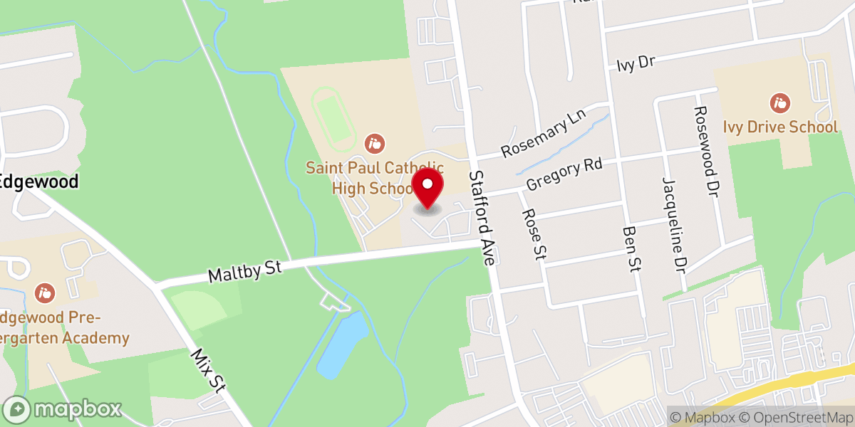 Map showing location of St Gregory Rectory