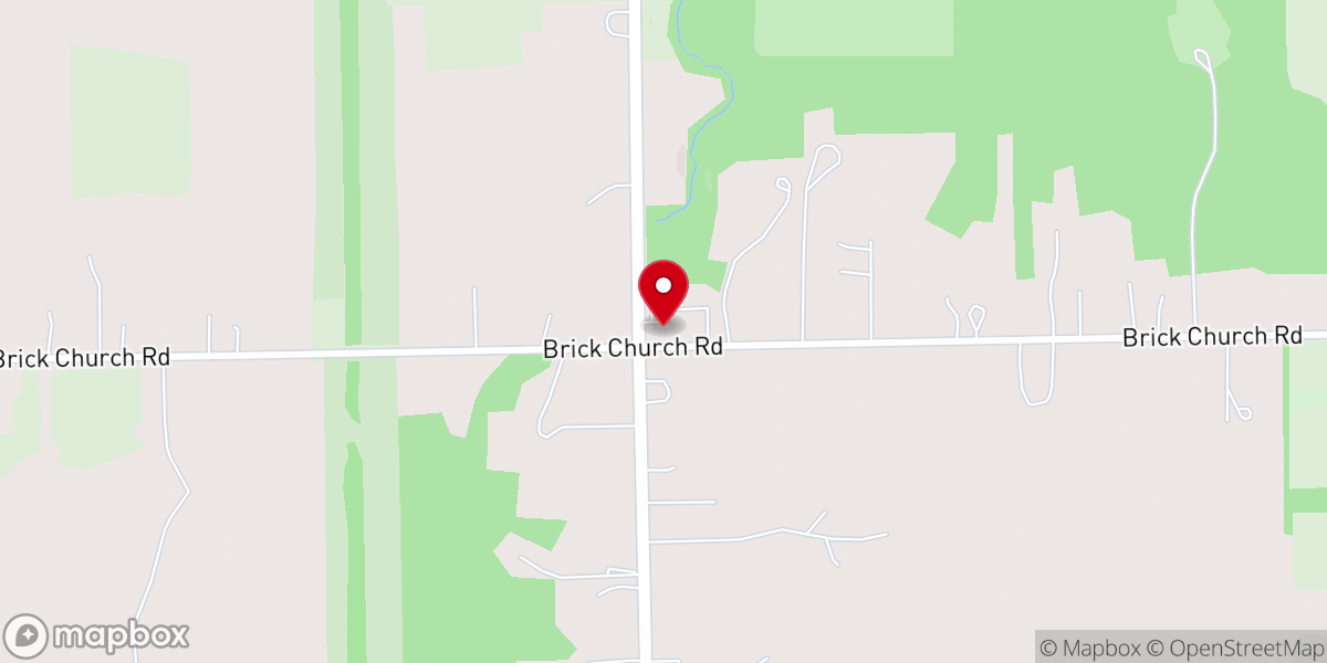 Map showing location of North Ontario Methodist Church