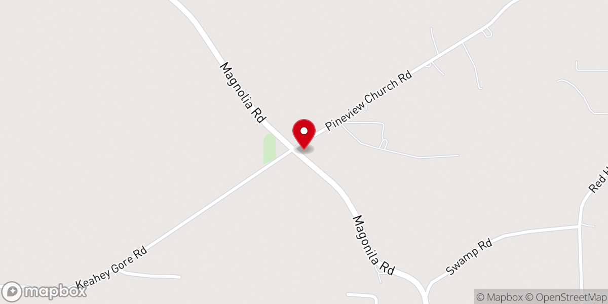 Map showing location of Pine View Church