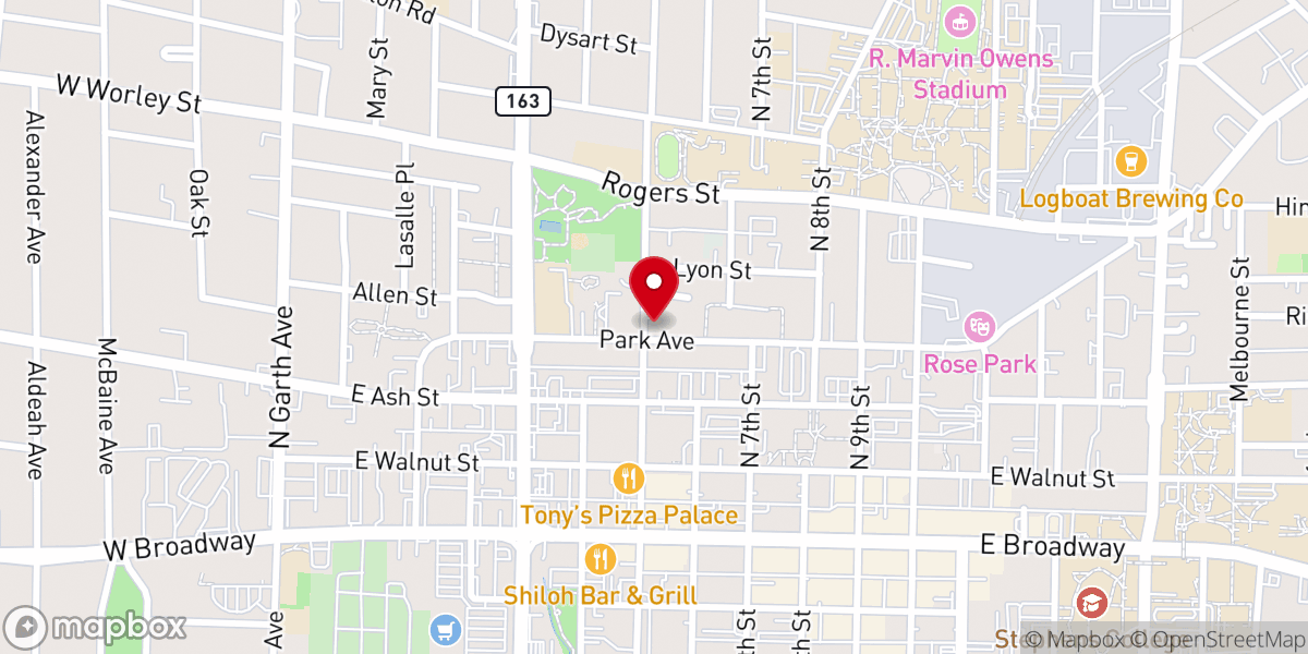 Map showing location of St. Paul A.M.E. Church