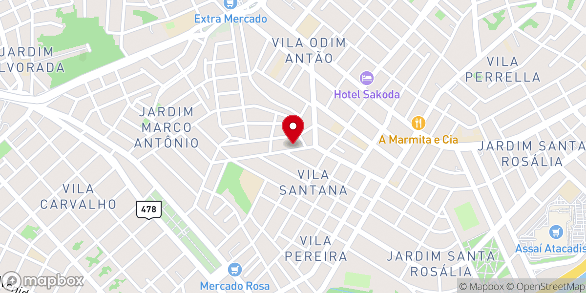 Map showing location of Paróquia Santa Rita de Cássia