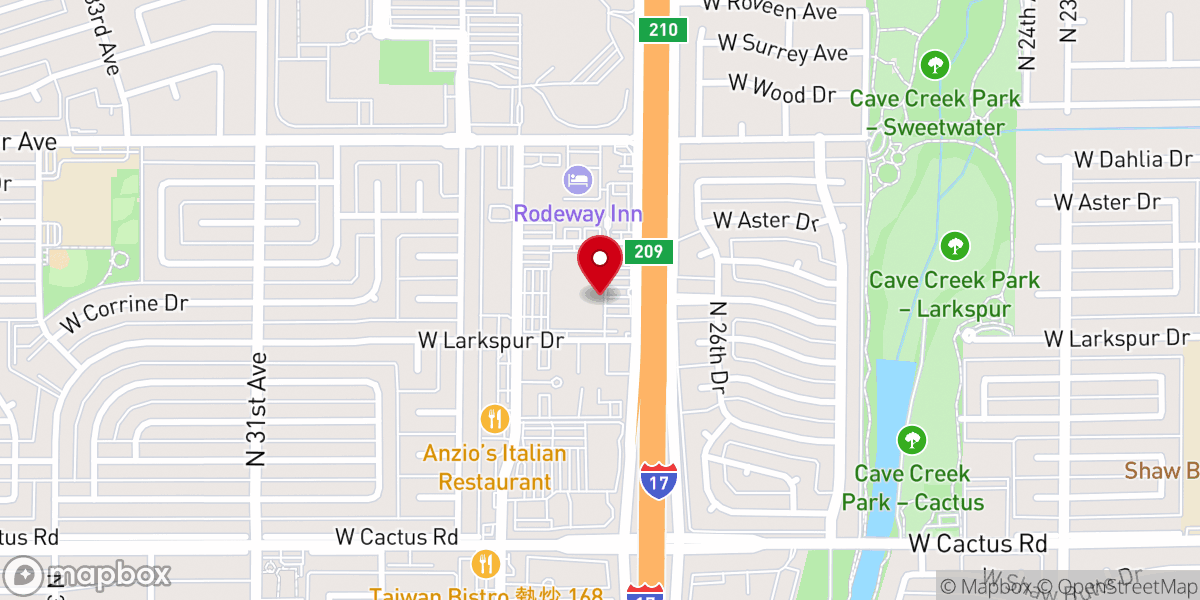 Map showing location of CalvaryPHX