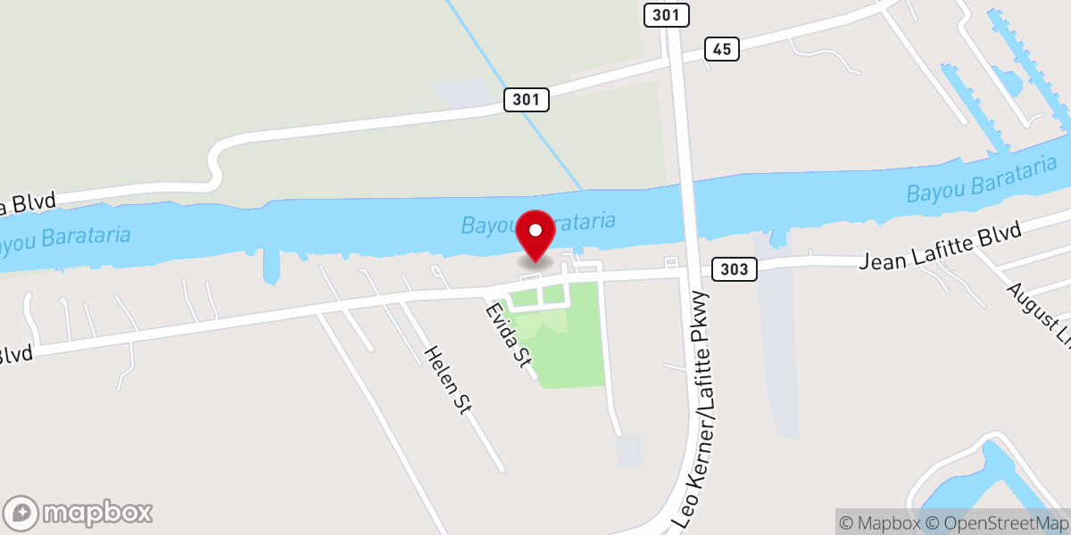 Map showing location of Jules Nunez Seafood Pavilion