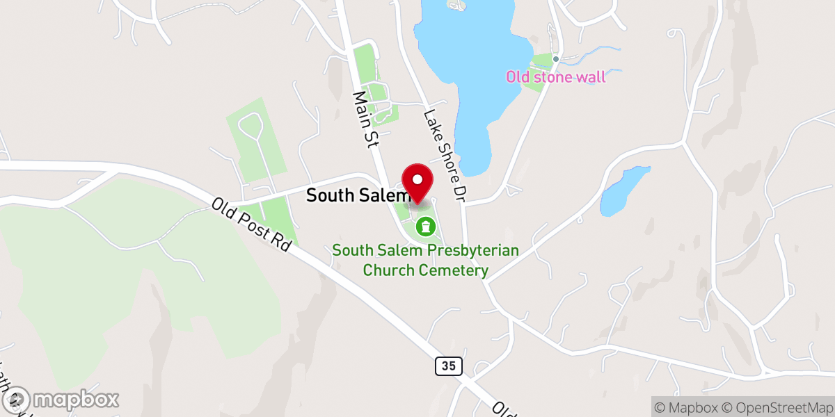 Map showing location of South Salem Presbyterian Church