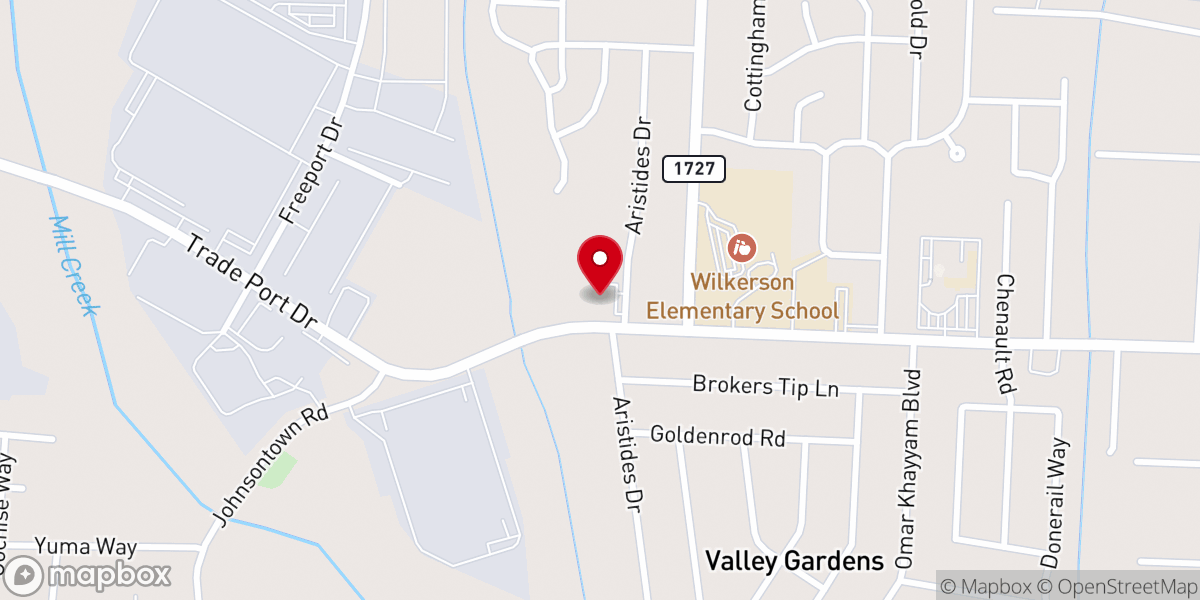 Map showing location of Emmanuel Assembly of God Church
