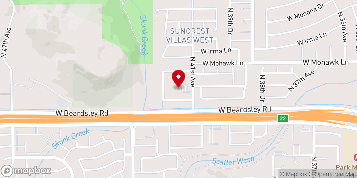 Map showing location of Mosaic Church Arizona