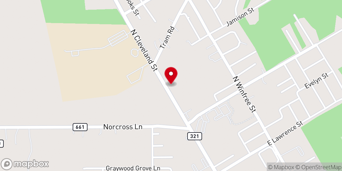Map showing location of Mt Pleasant Baptist Church