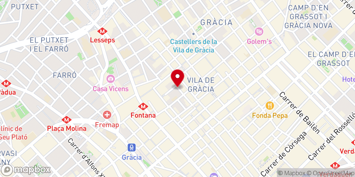 Map showing location of Carmelitas Misioneras